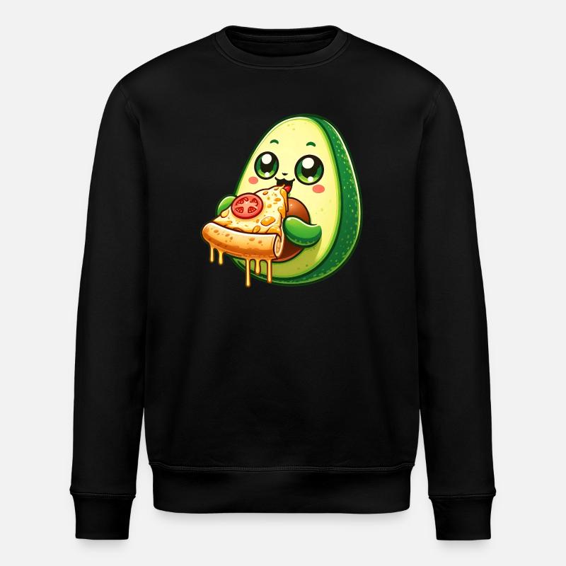 Avocado Pizza Lover Italian Pizza - Stanley/Stella ROLLER Unisex Organic Sweatshirt - black