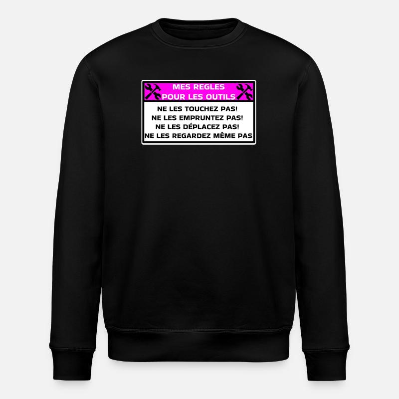 Mes règles pour les outils - Sweat bio ROLLER Stanley/Stella Unisexe - noir