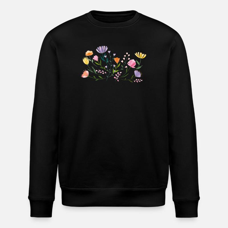 Blumen  Gartenzauber - Stanley/Stella Unisex Bio-Sweatshirt ROLLER - Schwarz
