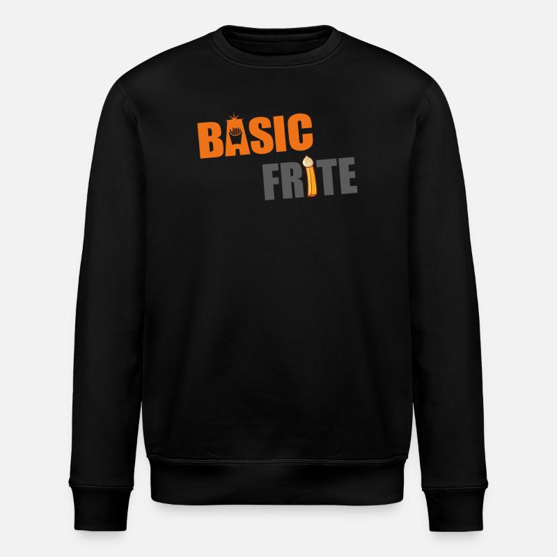 Grundlegende Pommes 2 - Stanley/Stella Unisex Bio-Sweatshirt ROLLER - Schwarz