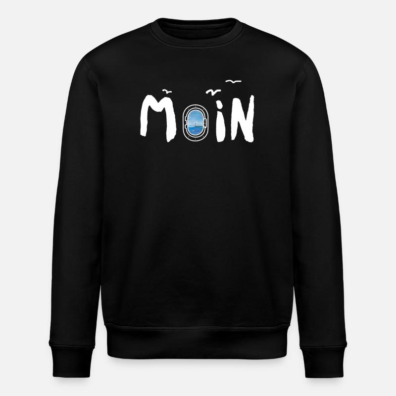 Moin Meer Leuchtturm Möwe - Stanley/Stella Unisex Bio-Sweatshirt ROLLER - Schwarz