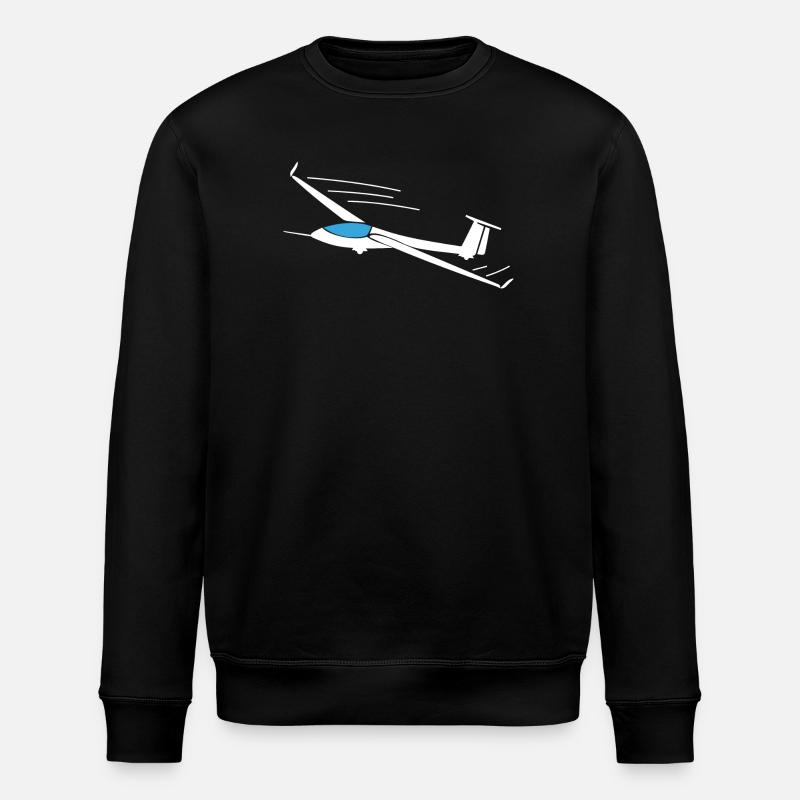 Glider glider pilot gift ideas - Stanley/Stella ROLLER Unisex Organic Sweatshirt - black