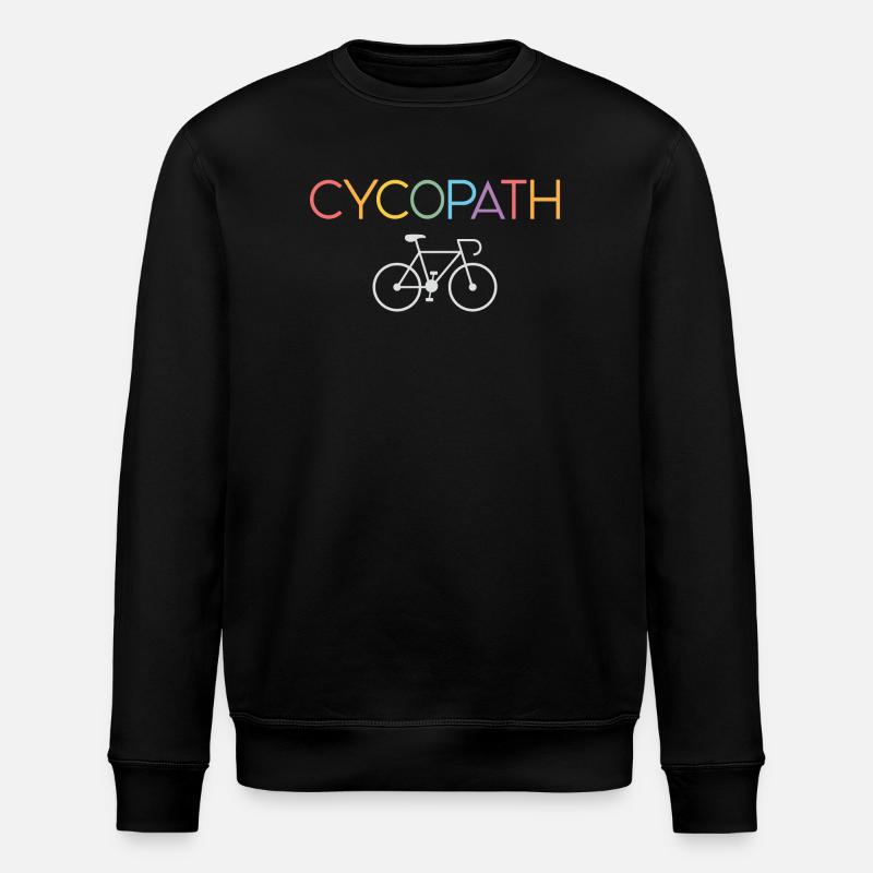 Geschenke für Radfahrer – Cycopath - Stanley/Stella Unisex Bio-Sweatshirt ROLLER - Schwarz