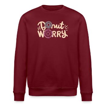 Donut inspirierender Donut - Stanley/Stella Unisex Bio-Sweatshirt ROLLER - Burgunderrot - Vorne - Nik (191cm)