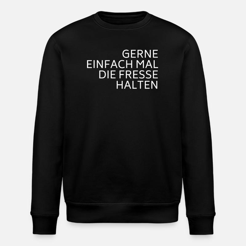 Shut up white - Stanley/Stella ROLLER Unisex Organic Sweatshirt - black