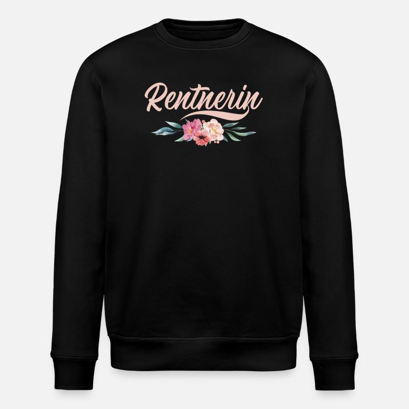 Rentnerin Oma Großmama Großmutter Rente - Stanley/Stella Unisex Bio-Sweatshirt ROLLER - Schwarz