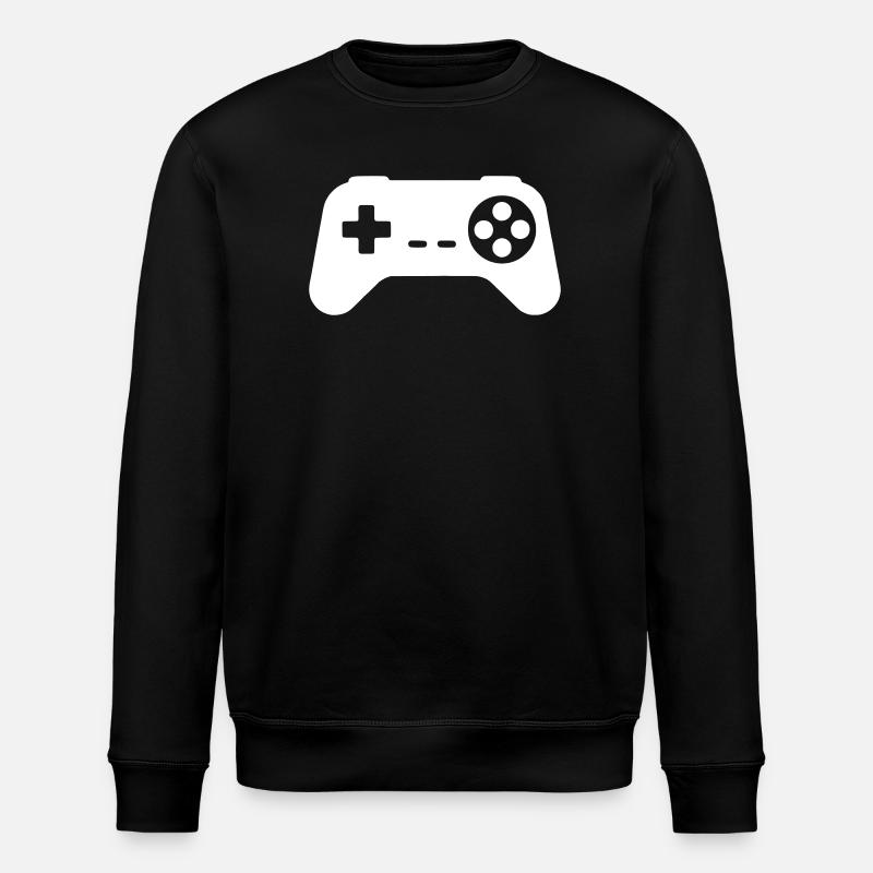 Retro Gamepad Silhouette - Stanley/Stella Unisex Bio-Sweatshirt ROLLER - Schwarz