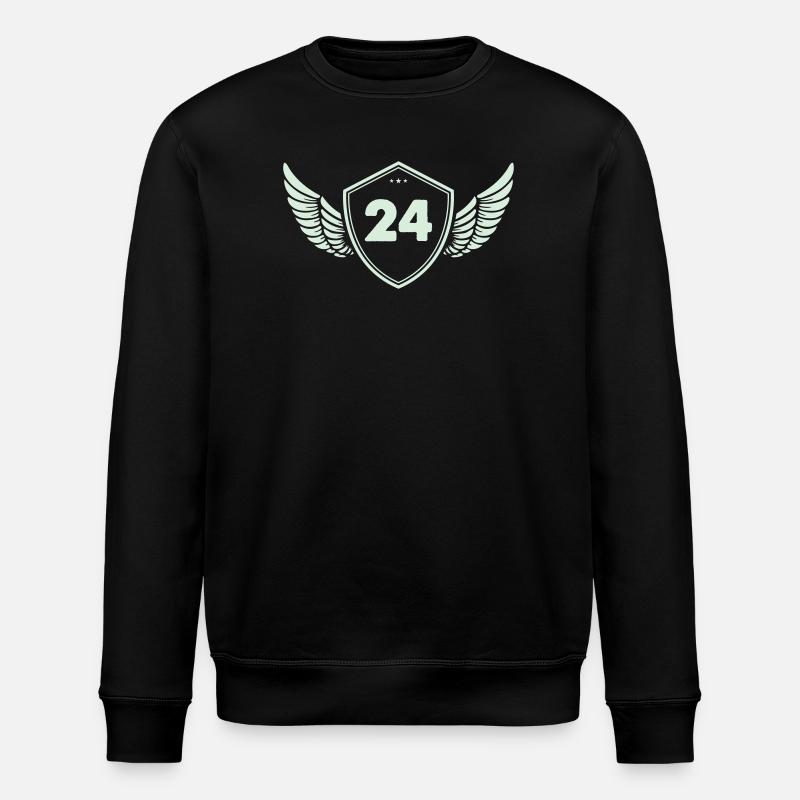24 Shield with wings - Stanley/Stella ROLLER Unisex Organic Sweatshirt - black
