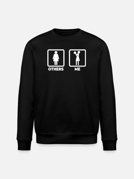 Cheerleader stick figure - Stanley/Stella ROLLER Unisex Organic Sweatshirt - black