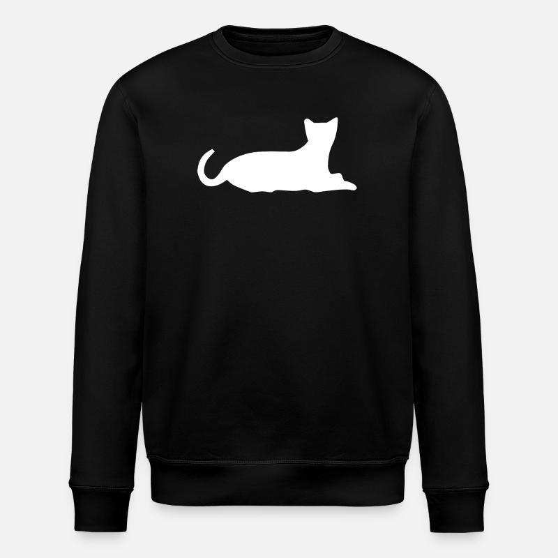 Cat Cat Cat Cat Cat - Stanley/Stella ROLLER Unisex Organic Sweatshirt - black