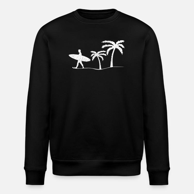 Surfer Surfing - Stanley/Stella ROLLER Unisex Organic Sweatshirt - black