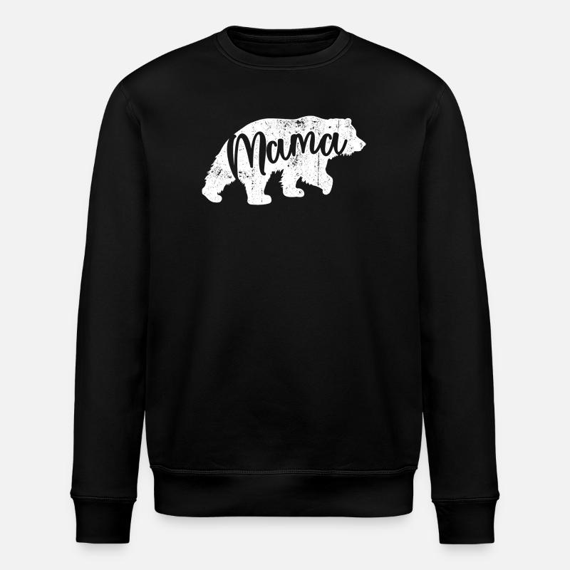 Mama Bär Schriftzug Logo - Stanley/Stella Unisex Bio-Sweatshirt ROLLER - Schwarz