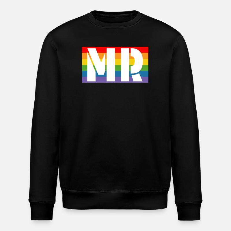 Rainbow shirt MR - Stanley/Stella ROLLER Unisex Organic Sweatshirt - black