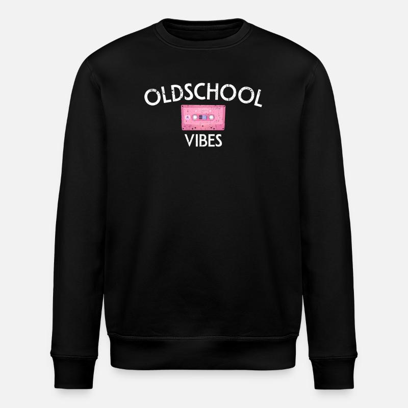 Oldschool Vibes Kassette Retro - Stanley/Stella Unisex Bio-Sweatshirt ROLLER - Schwarz