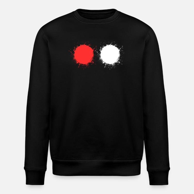 red white - Stanley/Stella ROLLER Unisex Organic Sweatshirt - black