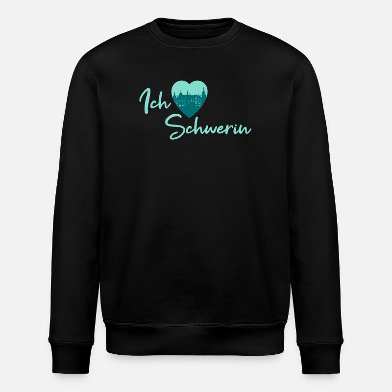 Ich liebe Schwerin - Schriftzug - Stanley/Stella Unisex Bio-Sweatshirt ROLLER - Schwarz