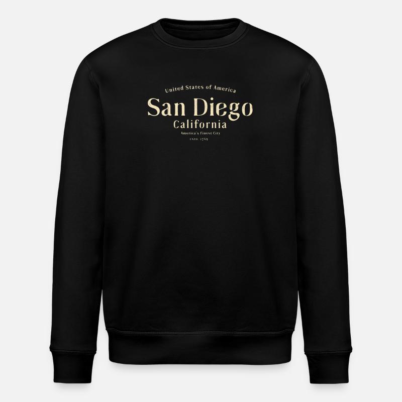 Lettrage San Diego - Sweat bio ROLLER Stanley/Stella Unisexe - noir