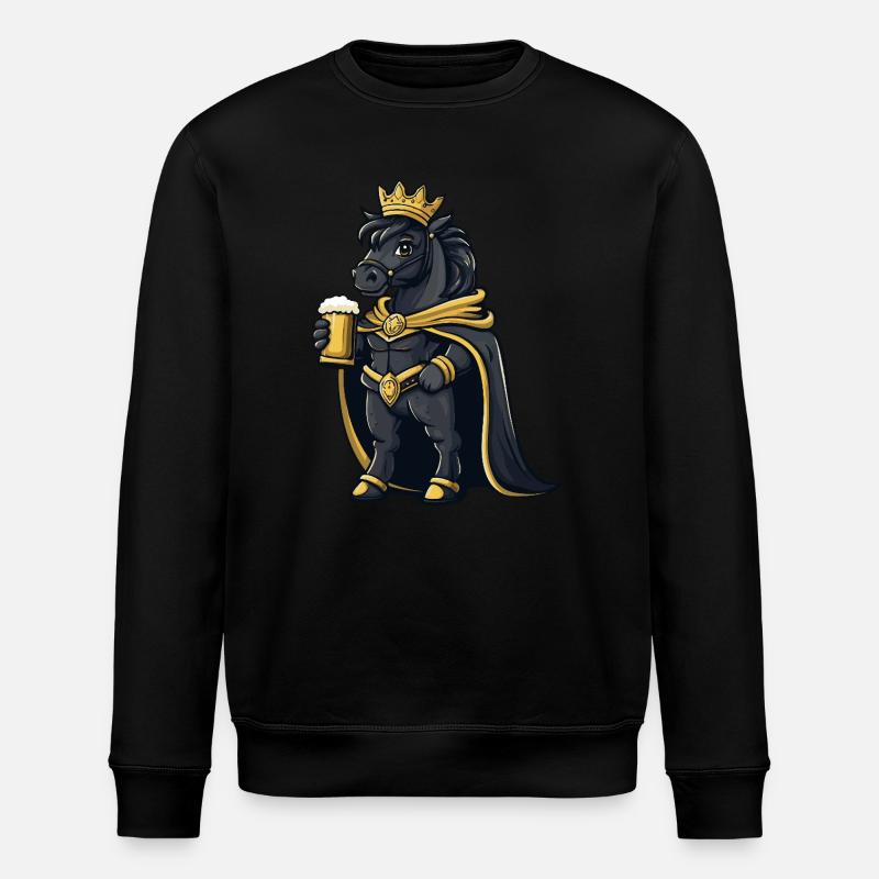 Pferd Bier Lustig - Stanley/Stella Unisex Bio-Sweatshirt ROLLER - Schwarz