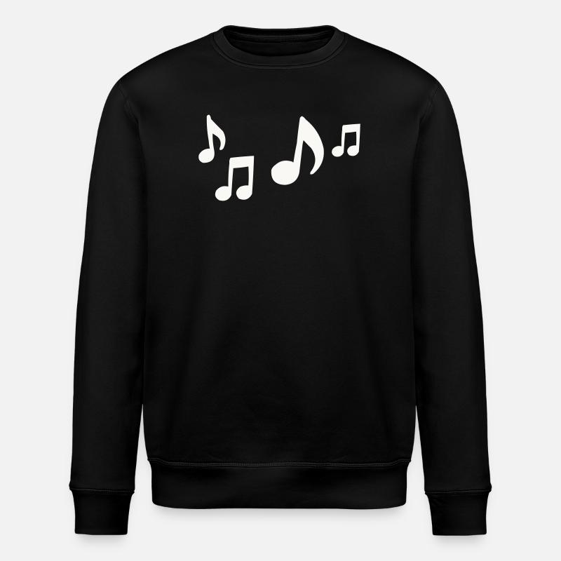 Flow of notes silhouette - Stanley/Stella ROLLER Unisex Organic Sweatshirt - black