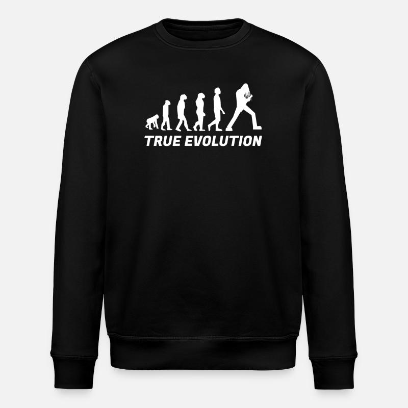 True Evolution Metal - White - Stanley/Stella ROLLER Unisex Organic Sweatshirt - black