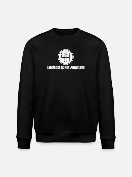 Happiness is Not Automatic Gear Shift - Stanley/Stella ROLLER Unisex Organic Sweatshirt - black