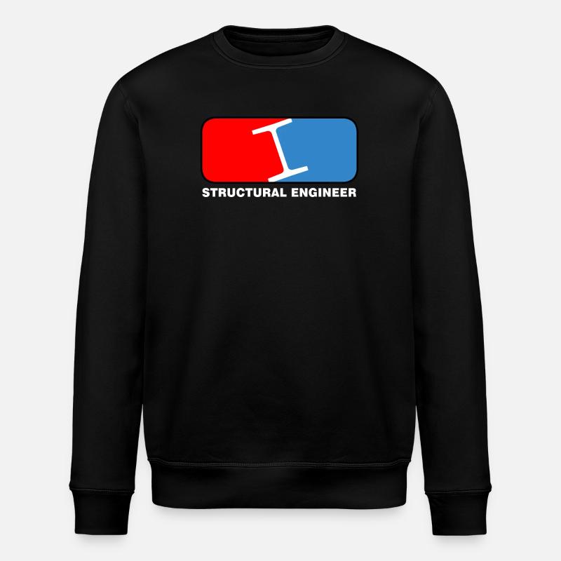 Structural Engineer League White Text - Stanley/Stella ROLLER Unisex Organic Sweatshirt - black