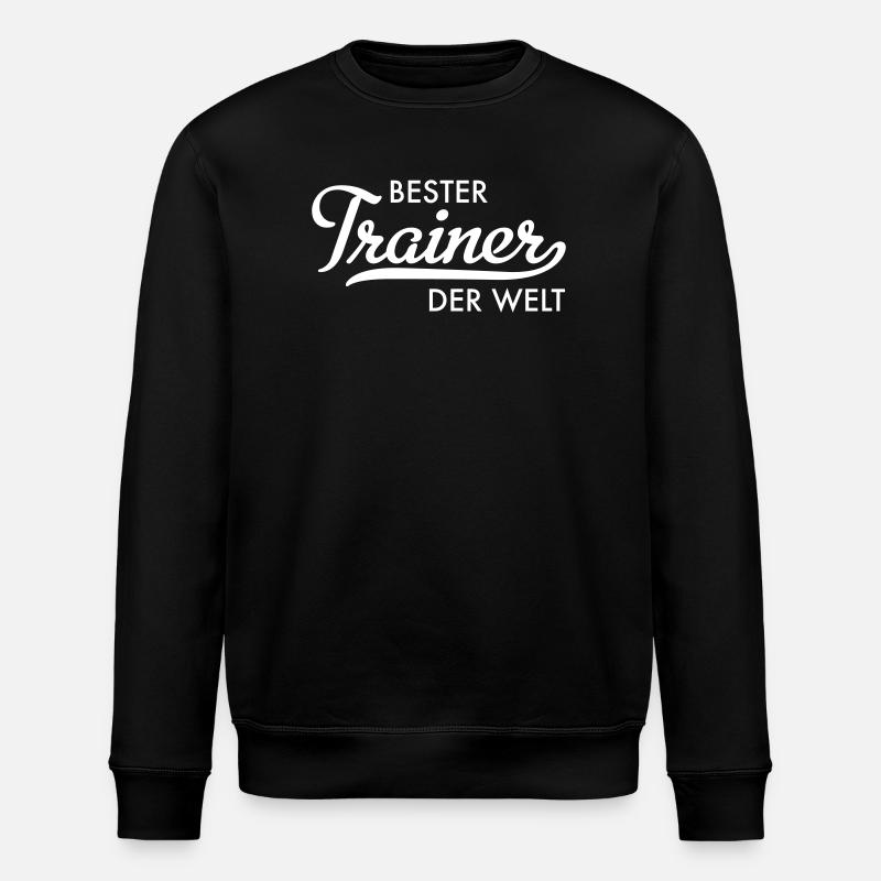 bester trainer der welt - Stanley/Stella Unisex Bio-Sweatshirt ROLLER - Schwarz