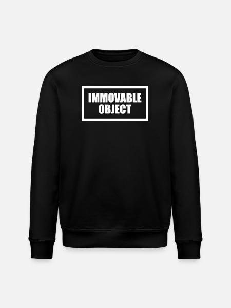 immovable object, lazy, immobile, overweight - Stanley/Stella ROLLER Unisex Organic Sweatshirt - black