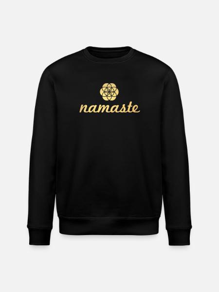 Namaste Yoga Fiore d'oro della vita Shanti Ornamento - Felpa ecologica unisex ROLLER di Stanley/Stella - nero