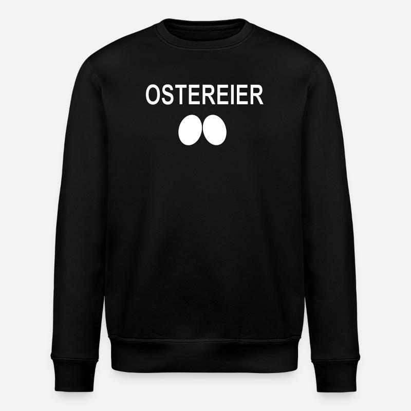 Ostereier -Design 2 Eier Geschenk - Stanley/Stella Unisex Bio-Sweatshirt ROLLER - Schwarz