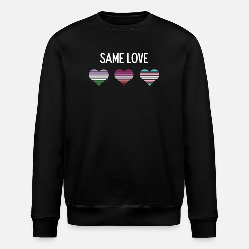LGBTQ Pride Month - Same Love - Stanley/Stella ROLLER Unisex Organic Sweatshirt - black