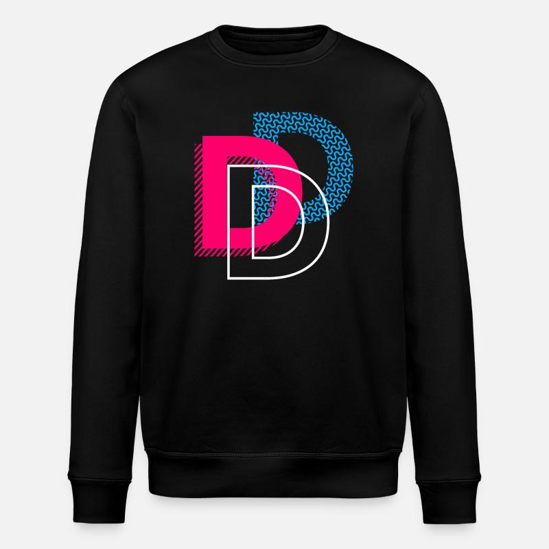 Anfangsbuchstabe D - Stanley/Stella Unisex Bio-Sweatshirt ROLLER - Schwarz