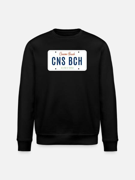 Cousins Beach – License Plate - Stanley/Stella ROLLER Unisex Organic Sweatshirt - black
