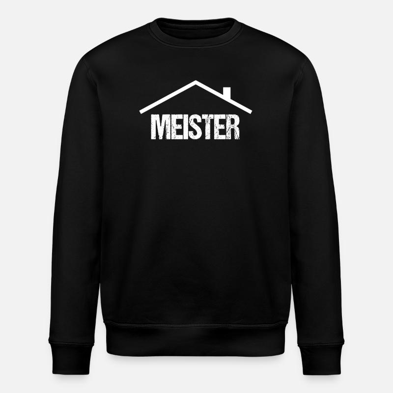 Meisterhandwerk Logo mit Dach - Stanley/Stella Unisex Bio-Sweatshirt ROLLER - Schwarz