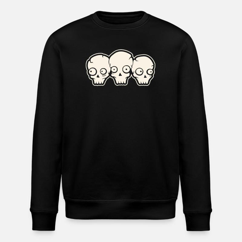 Skull - Stanley/Stella ROLLER Unisex Organic Sweatshirt - black