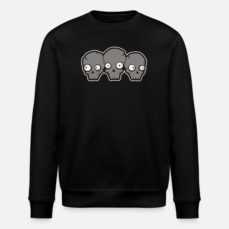 Skull - Stanley/Stella ROLLER Unisex Organic Sweatshirt - black