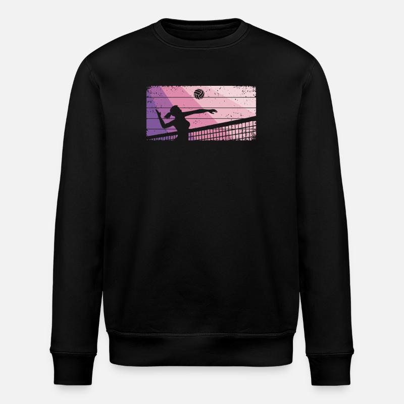 Joueuse de volley-ball de beach-volley féminin - Sweat bio ROLLER Stanley/Stella Unisexe - noir