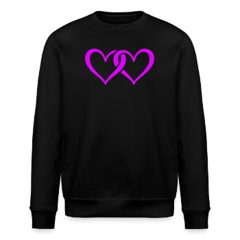 Herzen Symbol - Stanley/Stella Unisex Bio-Sweatshirt ROLLER - Schwarz - Vorne - Nik (191cm)