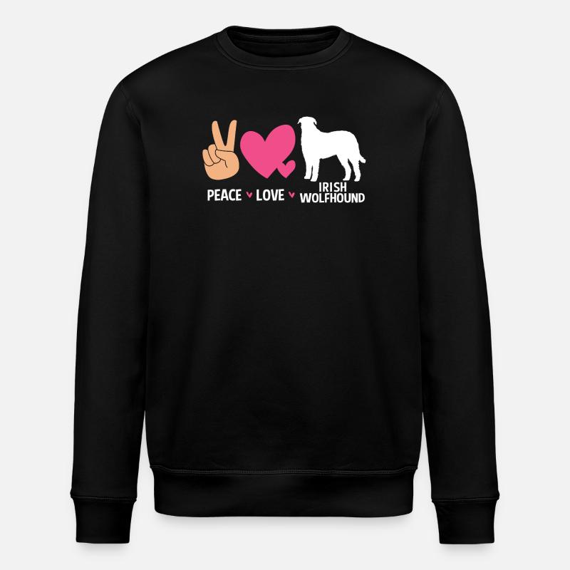 Irischer Wolfshund - Stanley/Stella Unisex Bio-Sweatshirt ROLLER - Schwarz