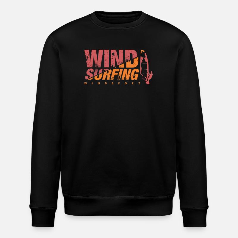 WINDSURFING Windsurfen - Stanley/Stella Unisex Bio-Sweatshirt ROLLER - Schwarz