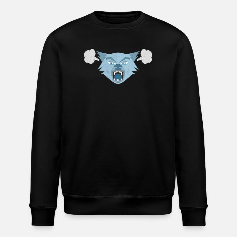Loup en colère - Sweat bio ROLLER Stanley/Stella Unisexe - noir