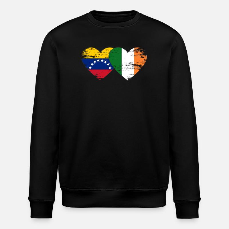 Venezuela Ireland Hearts Collage - Sweat bio ROLLER Stanley/Stella Unisexe - noir