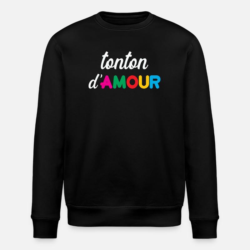 Tonton d'Amour - Famille - Noël - Sweat bio ROLLER Stanley/Stella Unisexe - noir