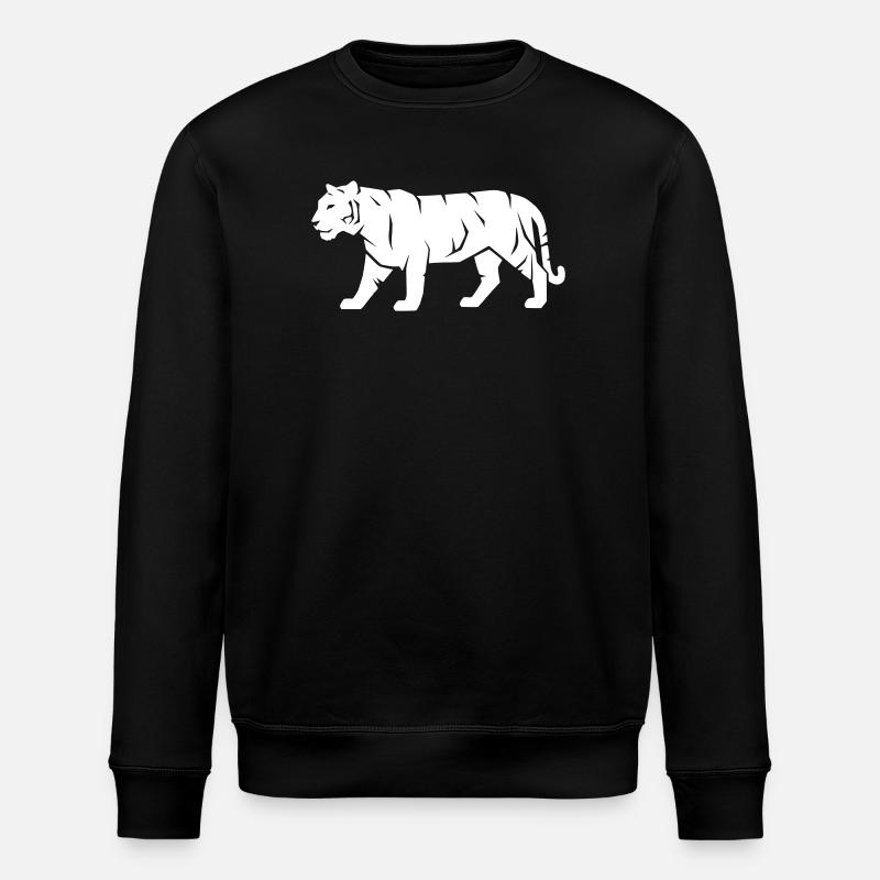 Tiger_Raubkatze_Wild_Tier_Vector_path22 - Stanley/Stella Unisex Bio-Sweatshirt ROLLER - Schwarz