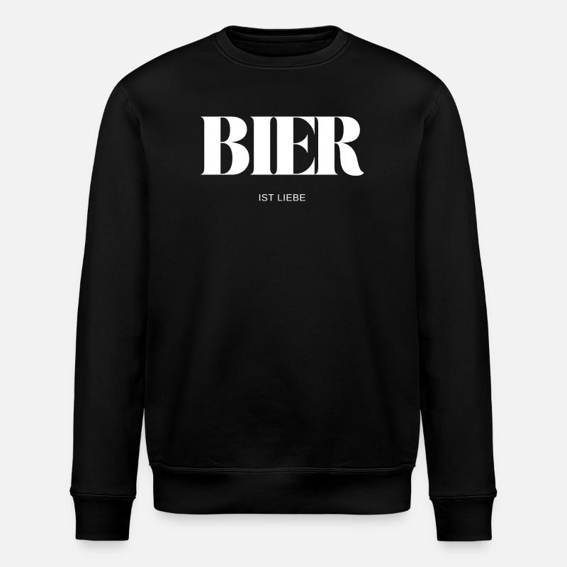 Bier ist Liebe - Stanley/Stella Unisex Bio-Sweatshirt ROLLER - Schwarz