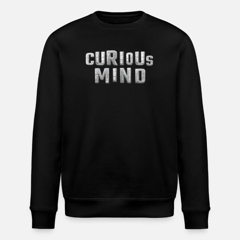 curious Mind metallic 3d - Stanley/Stella ROLLER Unisex Organic Sweatshirt - black