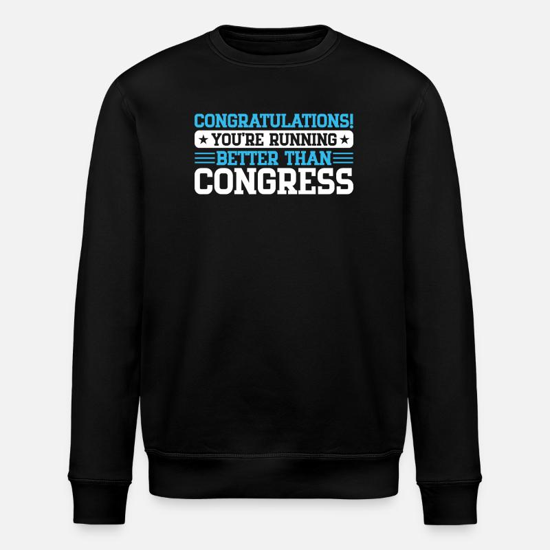 Marathon Runner Running Better Than Congress - Stanley/Stella Unisex Bio-Sweatshirt ROLLER - Schwarz