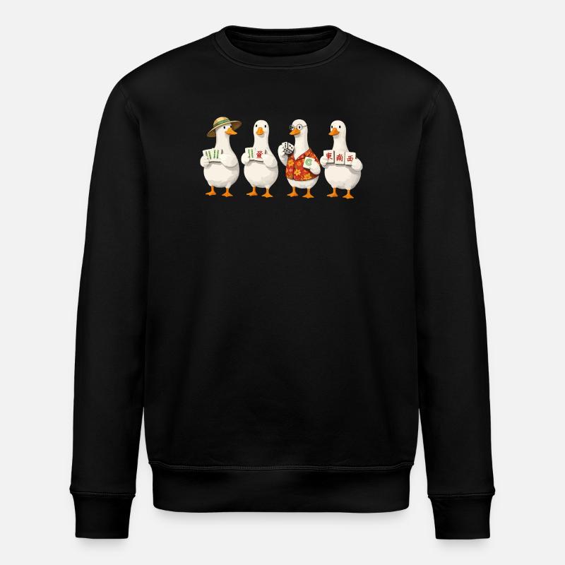 Mahjong goose - Stanley/Stella Unisex Bio-Sweatshirt ROLLER - Schwarz