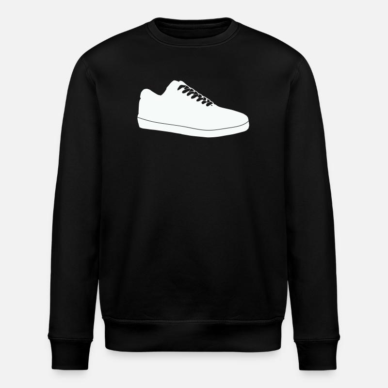 Schuh-Silhouette Linienkunst - Stanley/Stella Unisex Bio-Sweatshirt ROLLER - Schwarz