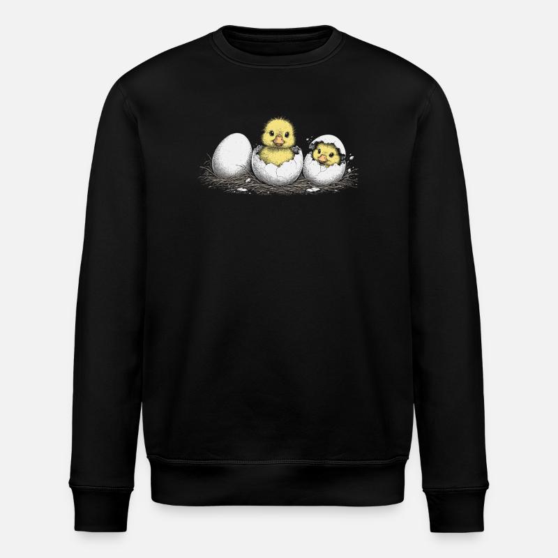 Entenküken - Stanley/Stella Unisex Bio-Sweatshirt ROLLER - Schwarz